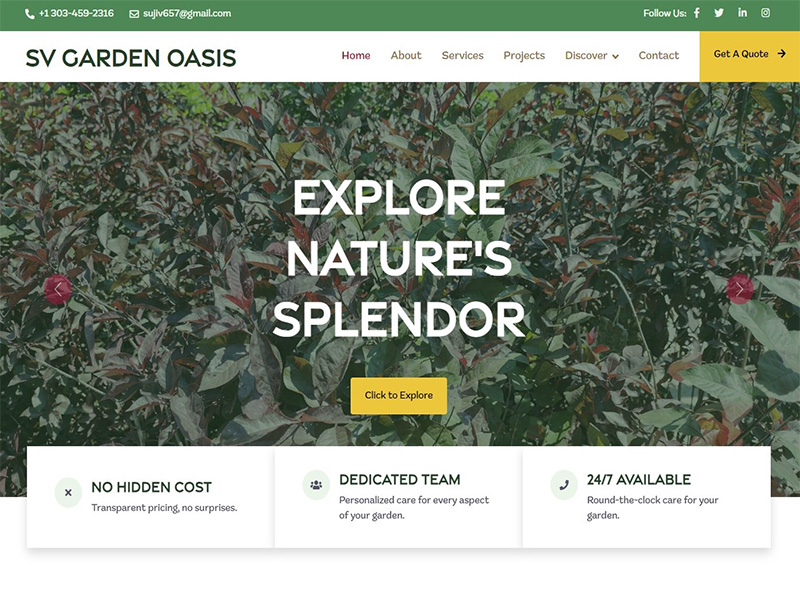 Garden Center Website